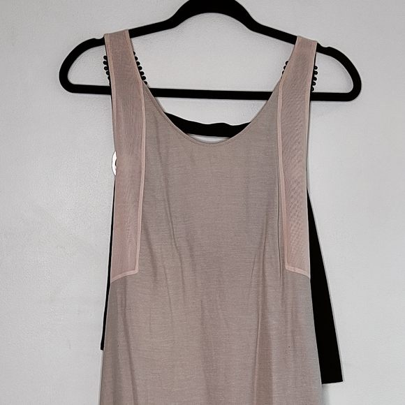 Chic Beige Dress with Black Strap details on back - Picture 3 of 13